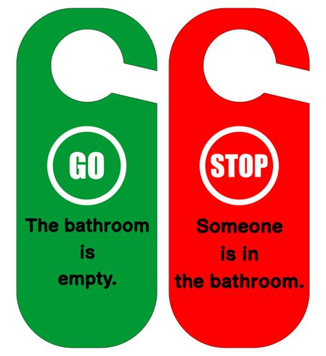 Printable Occupied Sign For Bathroom